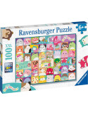 Ravensburger 13391. Puzzle 100 Piezas XXL. Squishmallows