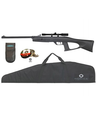 Carabina Perdigón Deltafox GT 3 Julios + Visor 4x20. 4,5mm. + 2 Fundas + Balines. 23054/38203