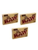Pack 3 librillos Papel de Fumar Raw Classic 300 Hojas. 1 1/4. 75mm. 3-58553