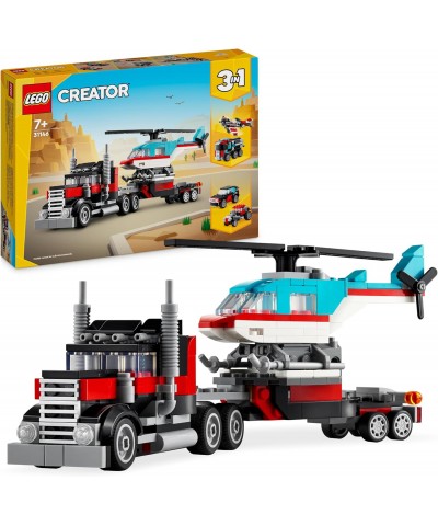 Lego 31146. Creator 3 en 1. Camión Plataforma con Helicóptero. 270 Piezas