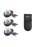 Gamo 6320325. Pack 3 latas de 250 perdigones Gamo Round Bola 5,5mm. + Funda Portabalines