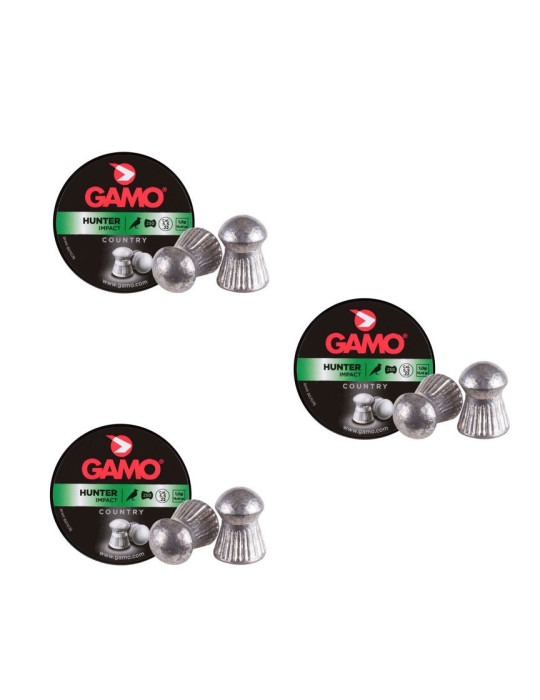 Gamo 6320825. Pack 3 latas de 250 perdigones Gamo Hunter de Copa-Bola 5,5mm