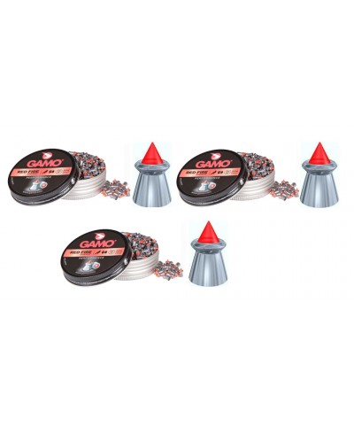 Gamo 6322704. Pack 3 latas 100 perdigones Gamo Red Fire. Calibre 5,5mm.