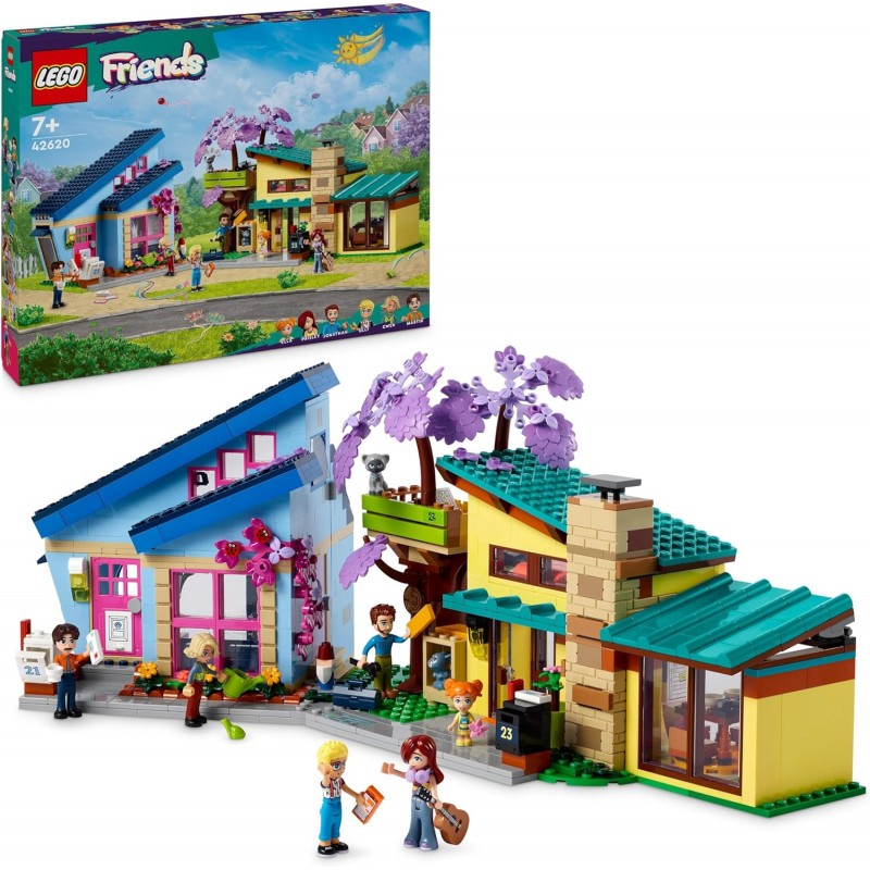 Lego 42620. Friends. Casas Familiares de Olly y Paisley. 1126 Piezas