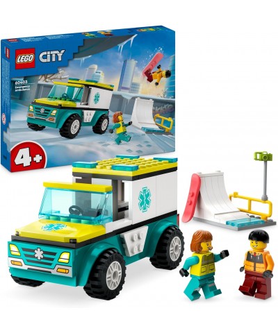 Lego 60403. City. Ambulancia de Emergencias y Chico con Snowboard. 79 Piezas