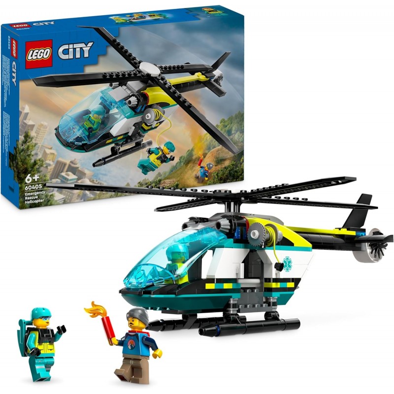 Lego 60405. City. Helicóptero de Rescate Emergencias. 226 Piezas