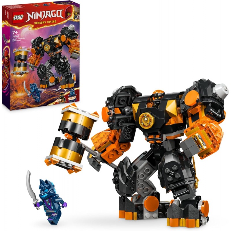Lego 71806. Ninjago. Meca Elemental de la Tierra de Cole. 235 Piezas