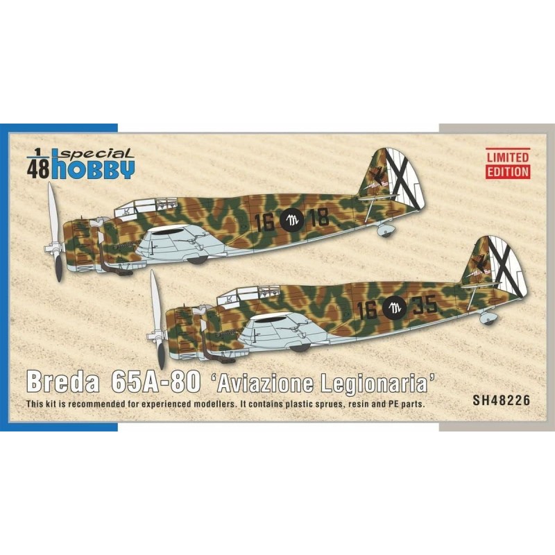 Special Hobby 48226. 1/48 Breda 65 A-80 Aviación Legionaria