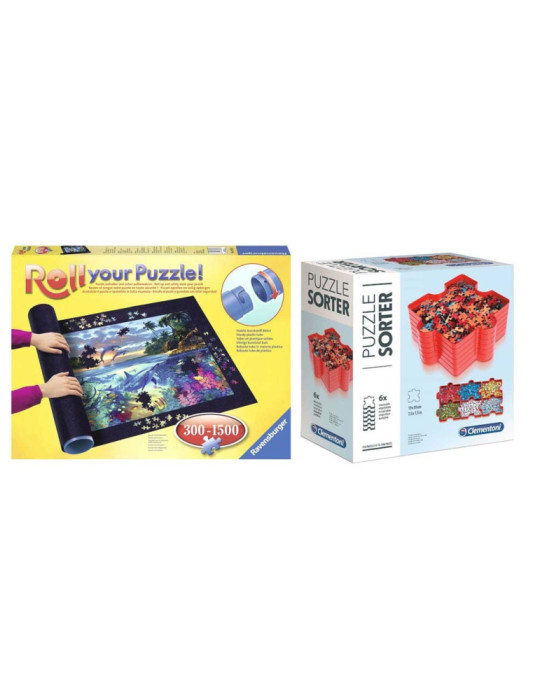 Pack Puzzle Roll 1500 Ravensburger. Tapete Universal para Transportar/Guardar Puzzles + bandejas portapiezas