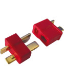 Conector T Dean con Baño de Oro. Alto Amperaje. 50A. para baterias Lipo.