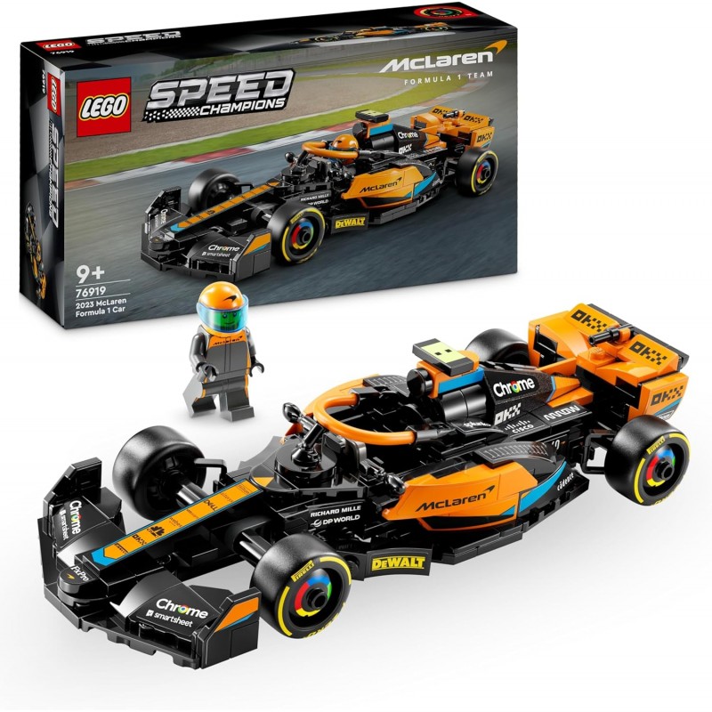 Lego 76919. Coche de Carreras de Fórmula 1 McLaren 2023. 245 Piezas
