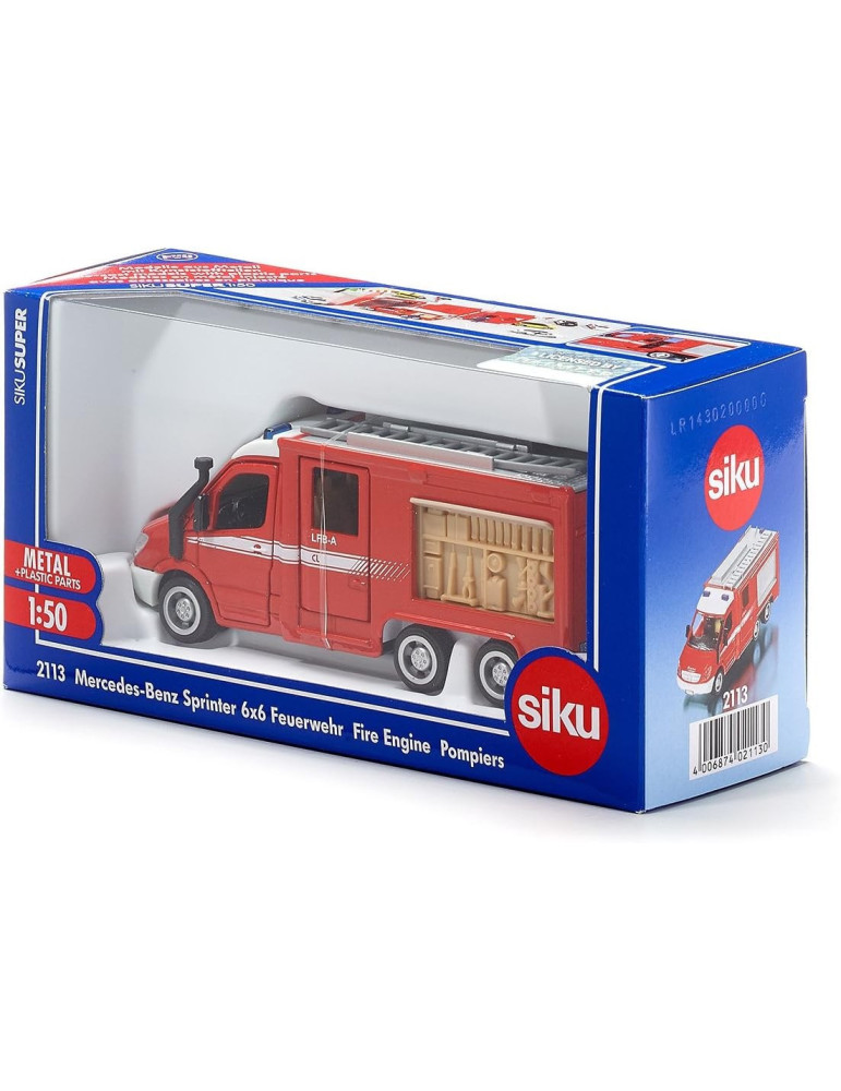 Siku 2113. 1/50 Camión Bomberos Mercedes-Benz Sprinter 6x6
