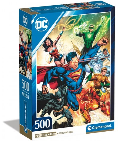 Clementoni 35531. Puzzle 500 Piezas. DC Comics. Liga de la Justicia