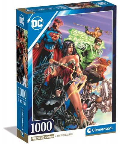 Clementoni 39852. Puzzle 1000 Piezas. DC Comics. La Liga de la Justicia