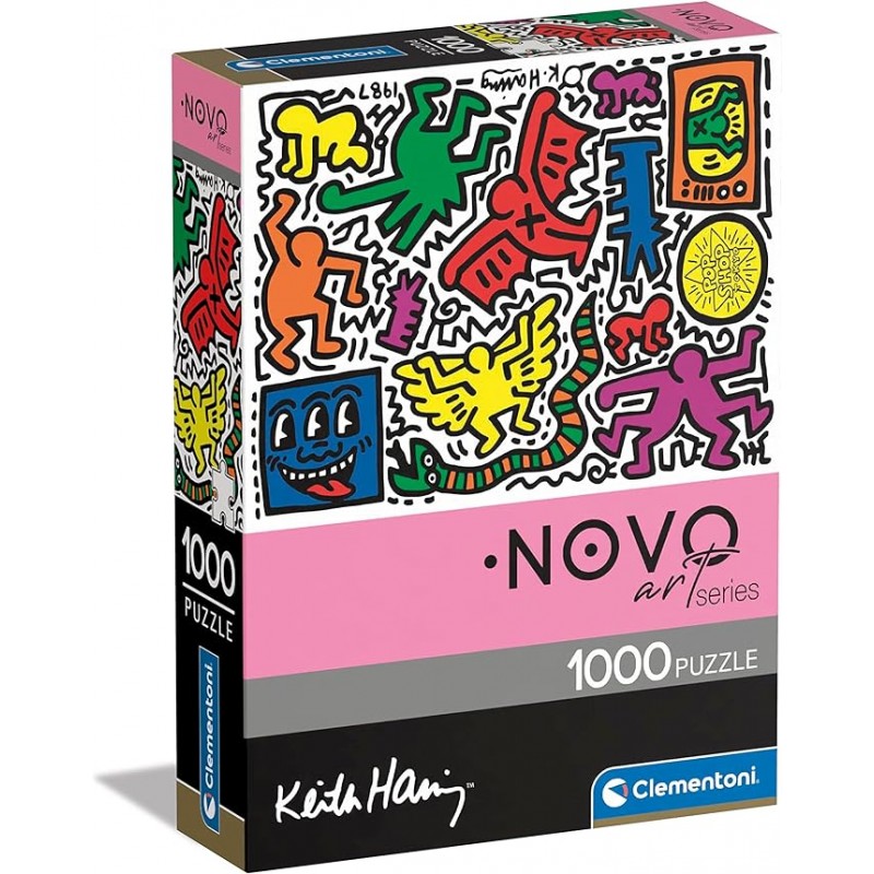 Clementoni 39756. Puzzle 1000 Piezas. Keith Haring. Blanco