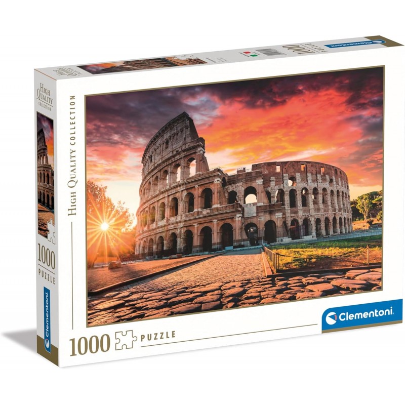 Clementoni 39822. Puzzle 1000 Piezas. Atardecer Coliseo Roma