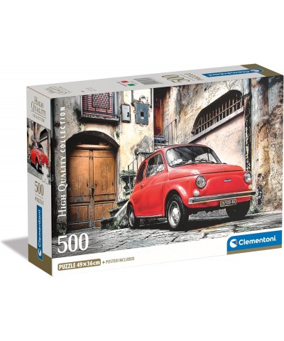 Clementoni 35537. Puzzle 500 Piezas. Fiat 500 Rojo