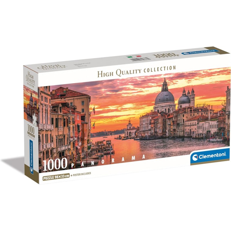 Clementoni 39878. Puzzle 1000 piezas Panorama. Gran Canal de Venecia