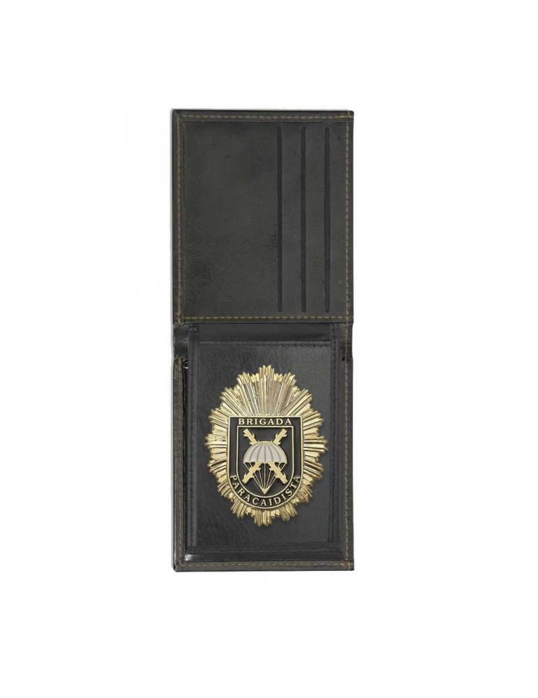Cartera identificacion con Placa de la Brigada Paracaidista. 3 Compartimentos y Esquinas reforzadas