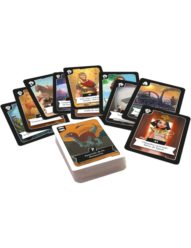 Asmodee TIMET01B. Juego de Mesa Timeline Twist. 2-6jug +8 años