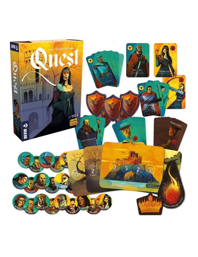 Devir BGQUSP. Juego de Mesa Quest. 4-10 jug +14 años