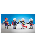 Playmobil 6585-6. Brigada B de Bomberos con Jefe de cuadrilla. 4 Figuras.