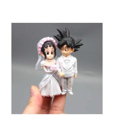 Novios Dragon Ball Z Boda Goku y Chichi. 9cm Altura. Tarta de boda