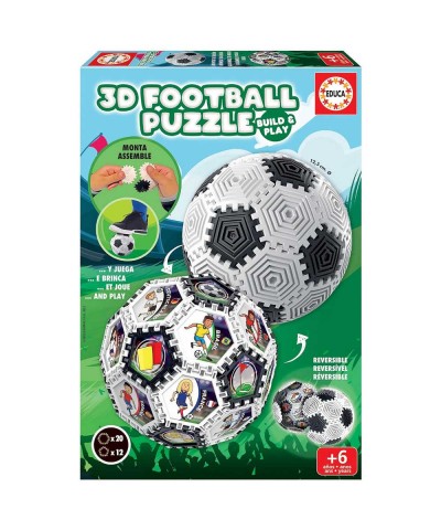Educa 19210. Puzzle 3D Balon Futbol. 32 Piezas