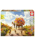 Educa 19921. Puzzle 1000 Piezas. Carro de Flores