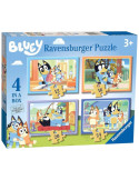 Ravensburger 03111. Puzzle Bluey 4 en 1. 12-16-20-24 piezas