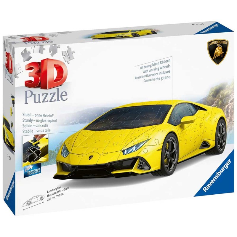 Ravensburger 11562. Puzzle 3D Lamborghini Huracán EVO. 108 Piezas