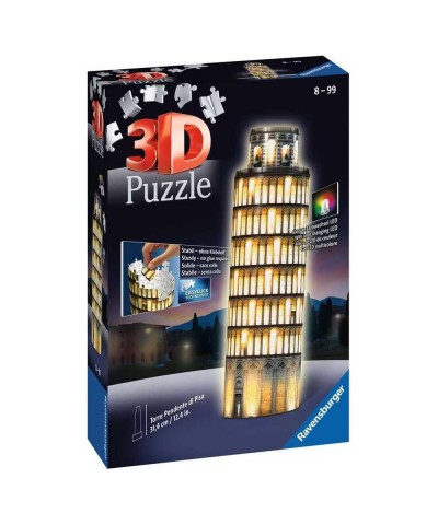 Ravensburger 12515. Puzzle 3D Torre de Pisa con Luz. 216 Piezas