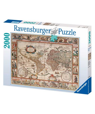 Ravensburger 16633. Puzzle 2000 Piezas. Mapamundi Año 1650