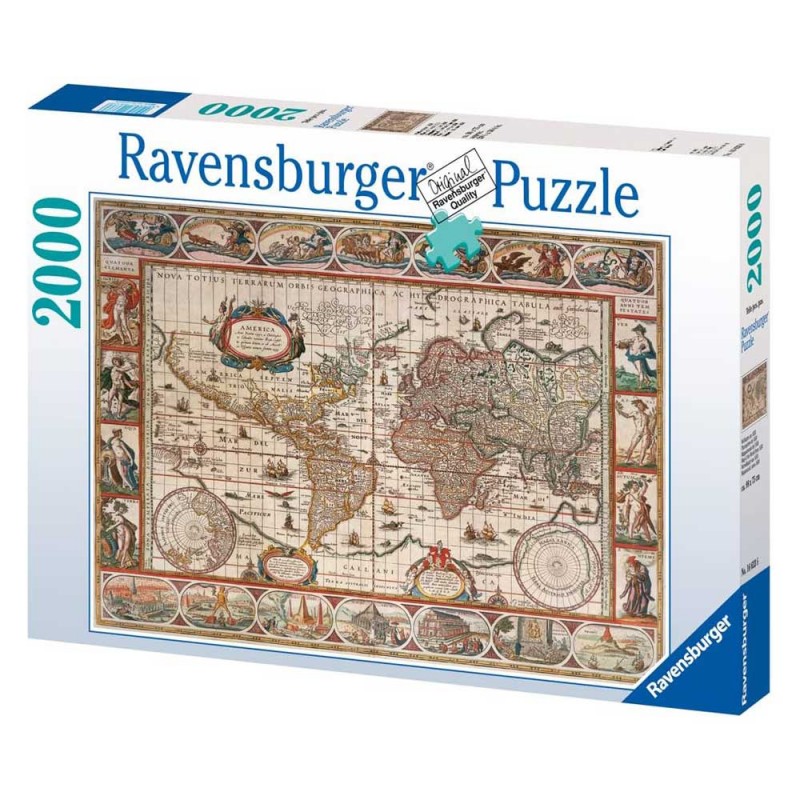 Ravensburger 16633. Puzzle 2000 Piezas. Mapamundi Año 1650