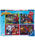Ravensburger 01076. Puzzle 4x100 Piezas. Spiderman