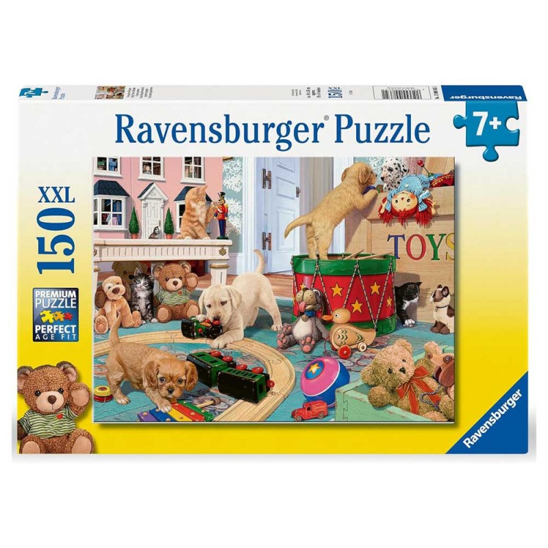 Ravensburger 00865. Puzzle 150 Piezas XXL. Cachorros Juguetones