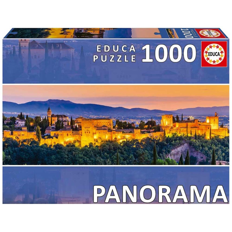 Educa 19576. Puzzle 1000 Piezas Panoramico. Alhambra. Granada