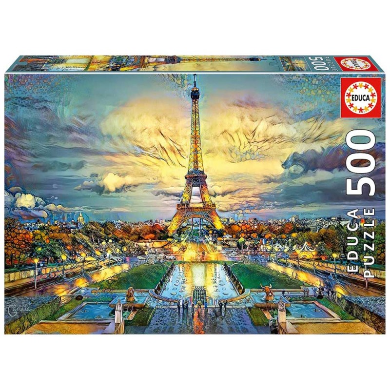 Educa 19621. Puzzle 500 Piezas. Torre Eiffel. Paris