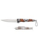 Navaja Albainox 18936. Mango Stamina Roja y Acero. Hoja 9 cm