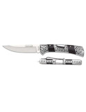 Navaja Albainox 18937. Mango Stamina Roja y Acero. Hoja 10 cm
