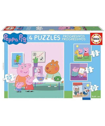 Educa 16817. Puzzles 12-16-20-25 Piezas. Peppa Pig