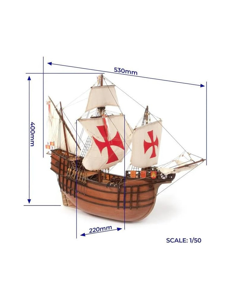 Occre 12010S. Maqueta Barco Santa Maria. Escala 1/50 + herramientas