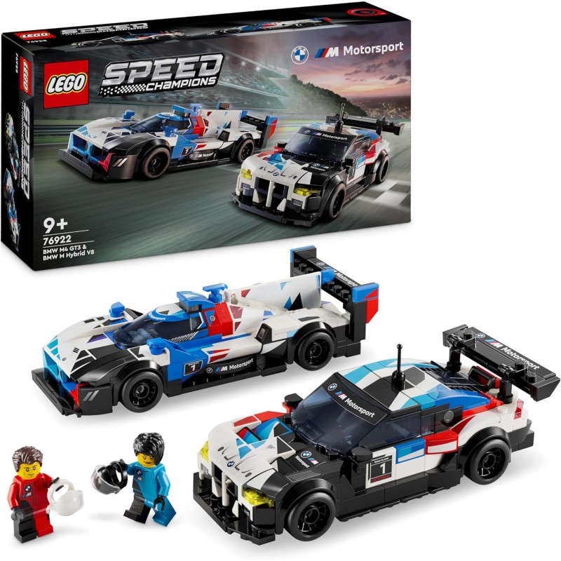 Lego 76922. Coches de Carreras BMW M4 GT3 y BMW M Hybrid V8. 675 Piezas