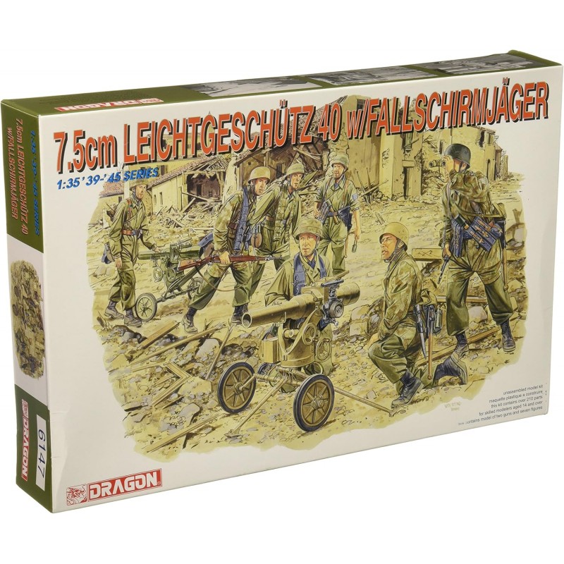 Dragon 6147. 1/35 7,5cm Leichtgeschitze 40 W/Crew