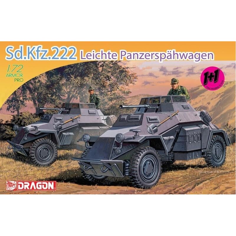 Dragon 7393. 1/35 Sd.Kfz.222 Vagón Blindado Ligero