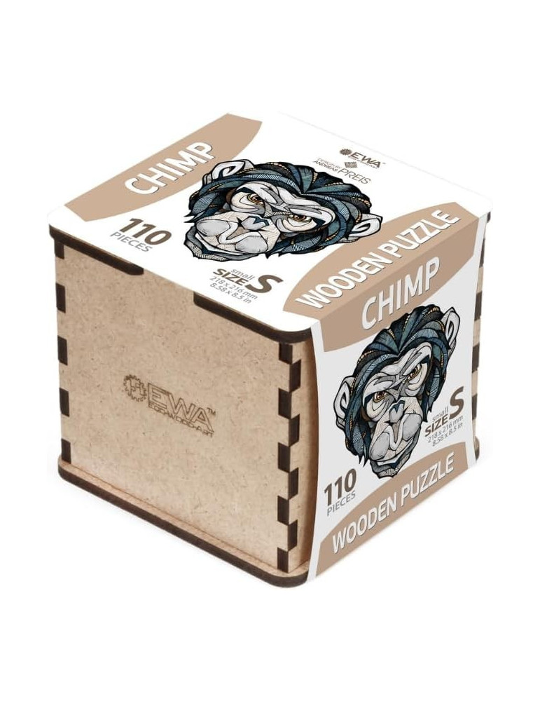Puzzle Madera Ewa. Chimpancé (S). 110 Piezas