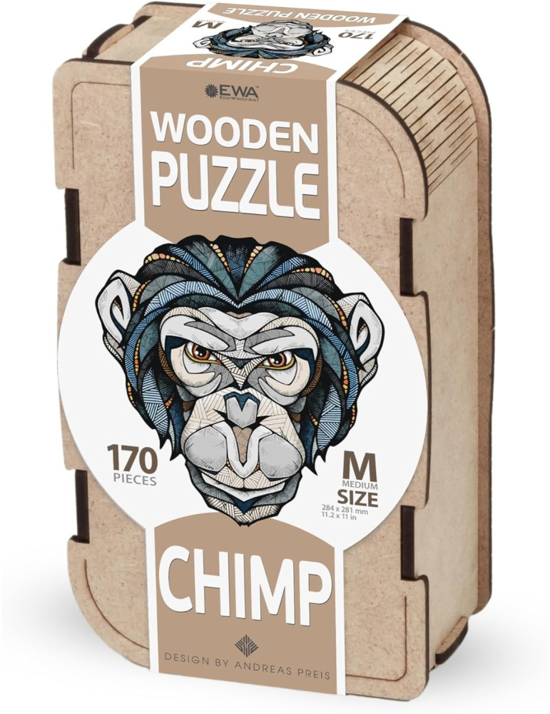 Puzzle Madera Ewa. Chimpancé (M). 170 Piezas