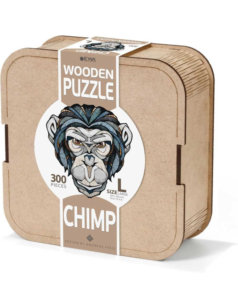 Puzzle Madera Ewa. Chimpancé (L). 300 Piezas