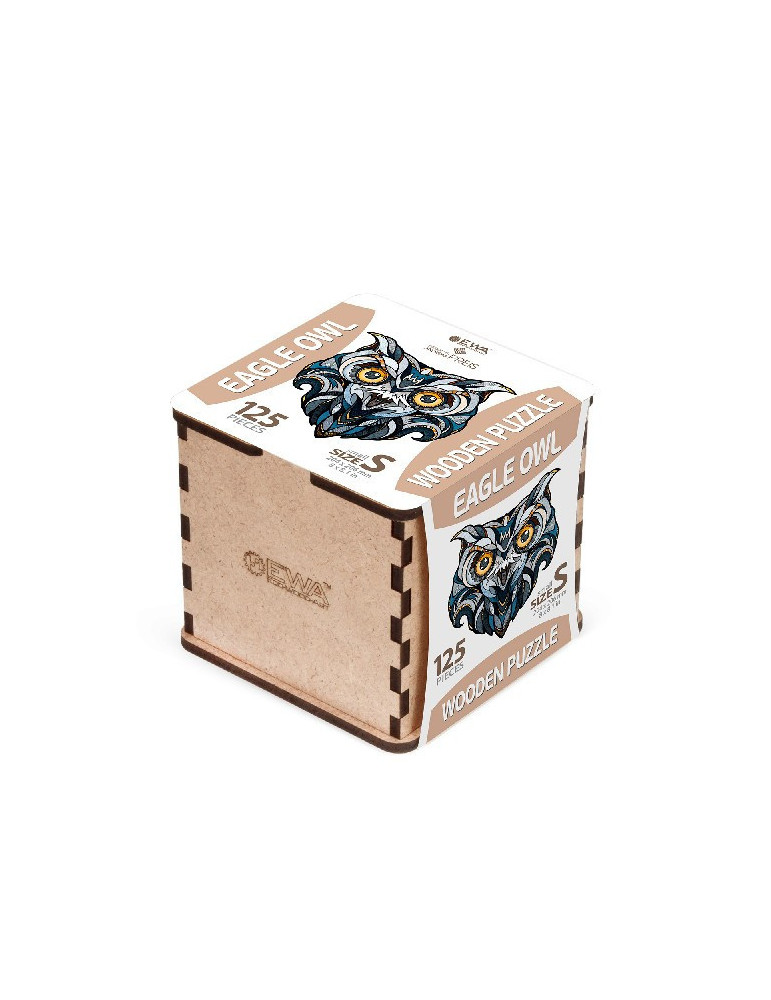 Puzzle Madera Ewa. Buho Real (S). 125 Piezas