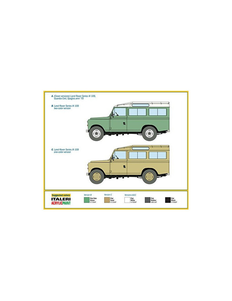6542 Italeri. Coche Land Rover III 109 "Guardia Civil" Escala 1/35